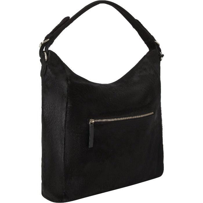 Black Calf Hair Leather Top Handle Grab Bag | Bxaaa - Brix + Bailey