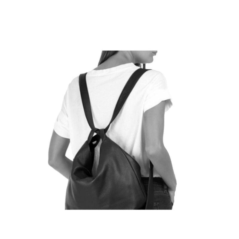 Black Pebbled Leather Tote – Versatile & Stylish Shopper/Backpack by Sostter at brixbailey.com