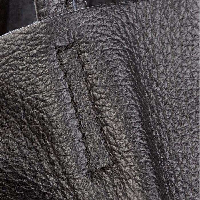 Black Pebbled Leather Tote Shopper - Brix + Bailey