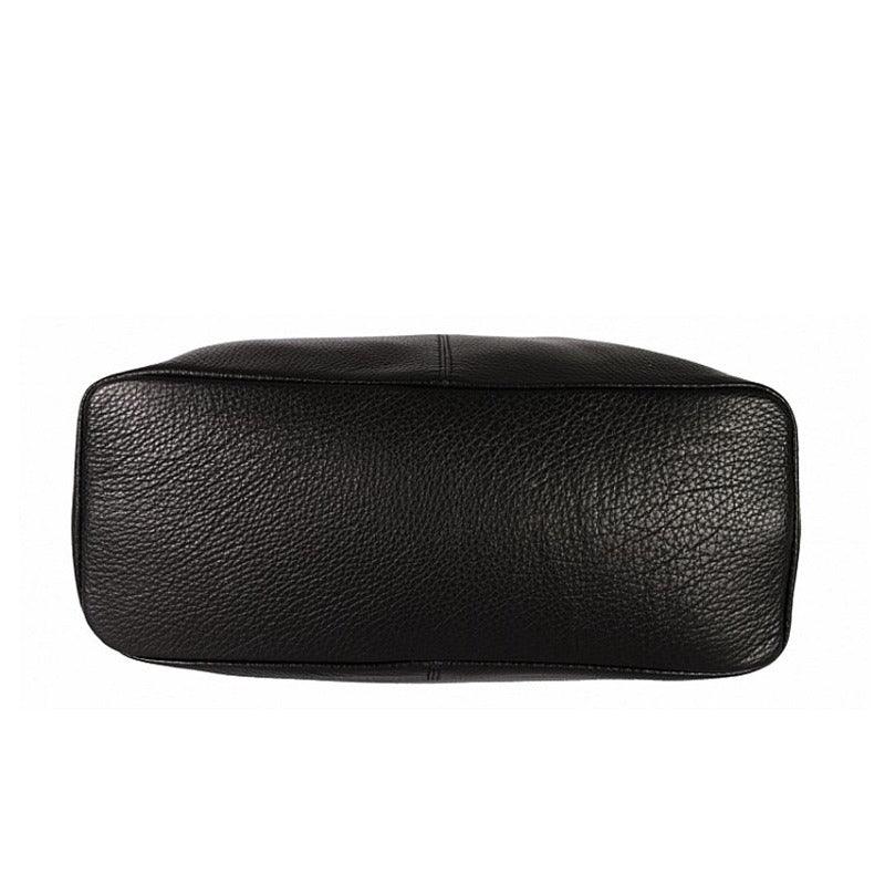 Black Soft Pebbled Leather Hobo Bag - Brix + Bailey