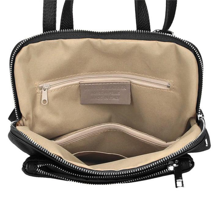 Black Soft Pebbled Leather Pocket Backpack - Brix + Bailey