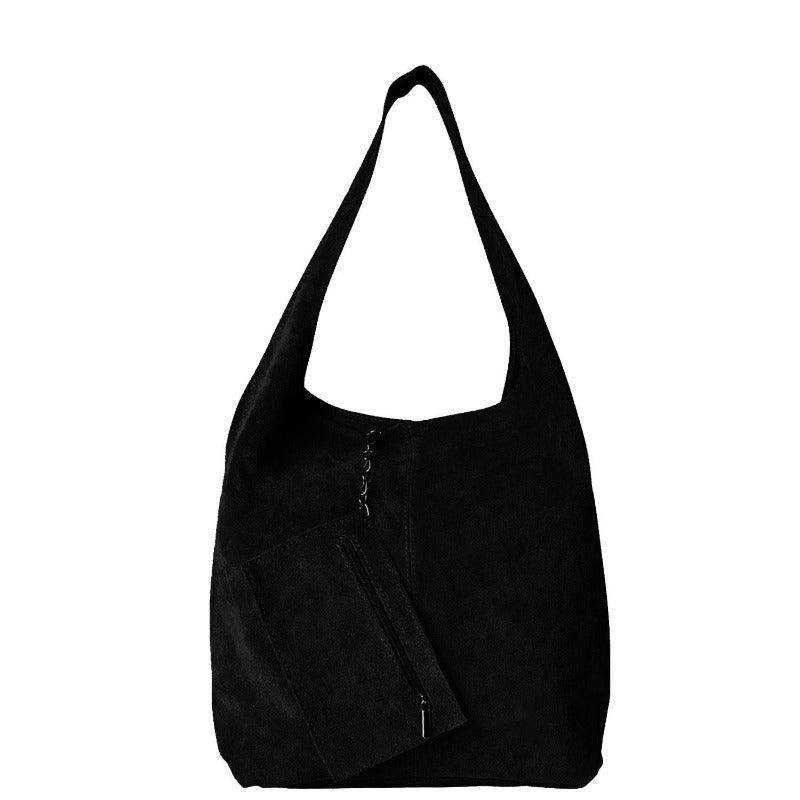 Luxurious Italian Suede Hobo Bag – Elegant & Secure by Sostter at brixbailey.com