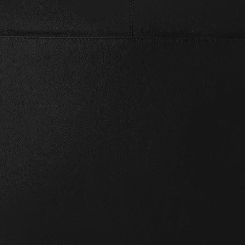 Black Zip Top Leather Hobo Shoulder Bag - Brix + Bailey