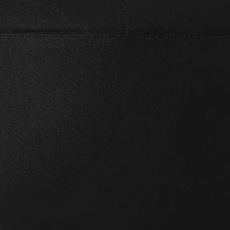 Black Zipped Leather Everyday Tote - Brix + Bailey