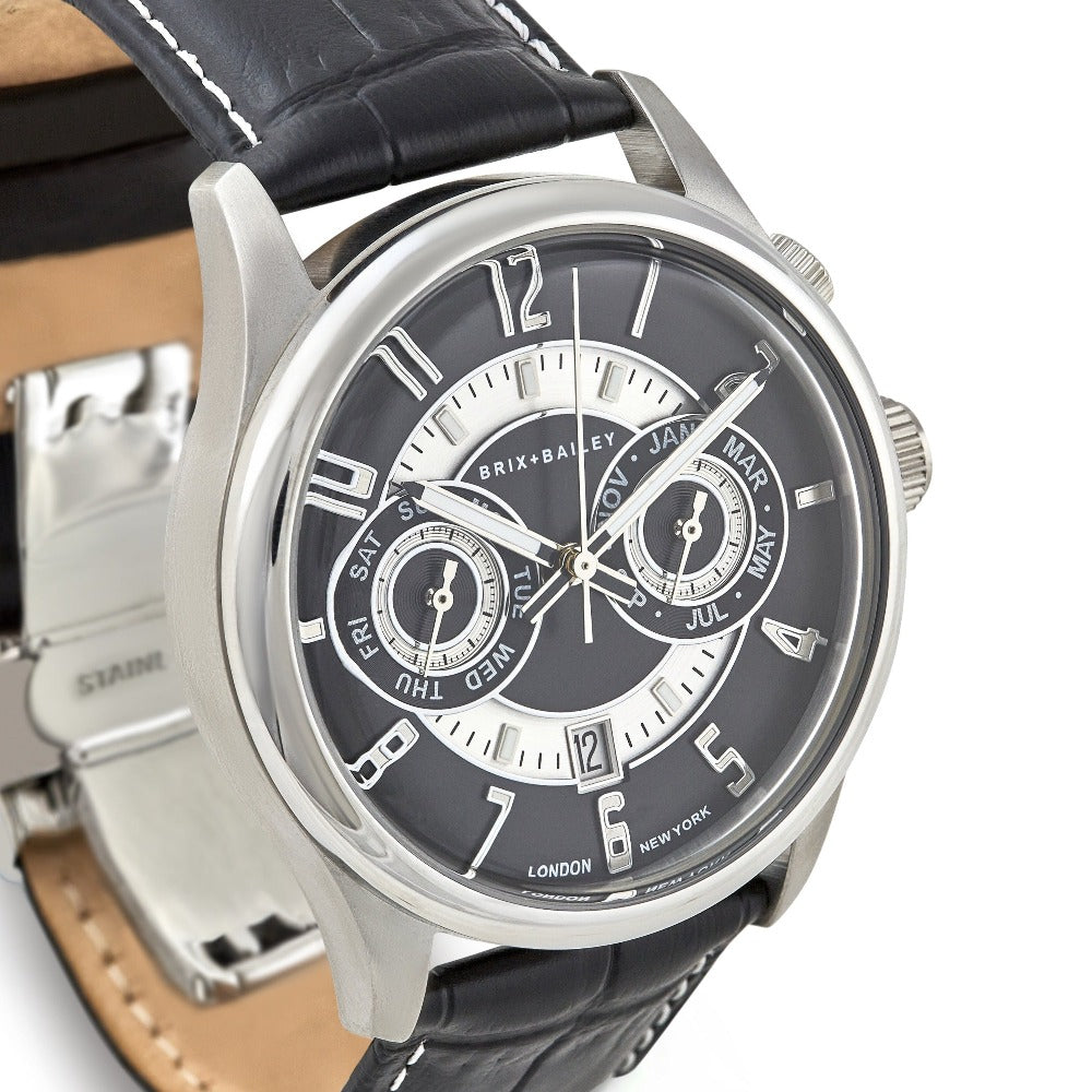 The Brix+Bailey Heyes Chronograph Mens Unisex Balck Wrist Watch Automatic Watch Form 1 Mens Watch