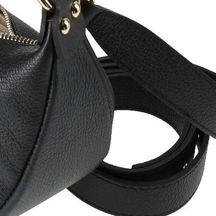 Black Pebbled Baguette Leather Shoulder Bag Sostter Brix Bailey