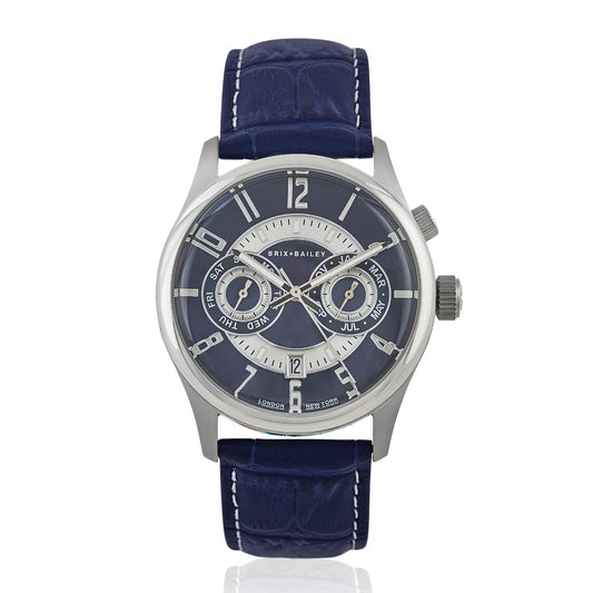 Brix+Bailey Heyes Automatic Watch Mens Navy Blue Luxury Christmas Gift Watch brix Bailey