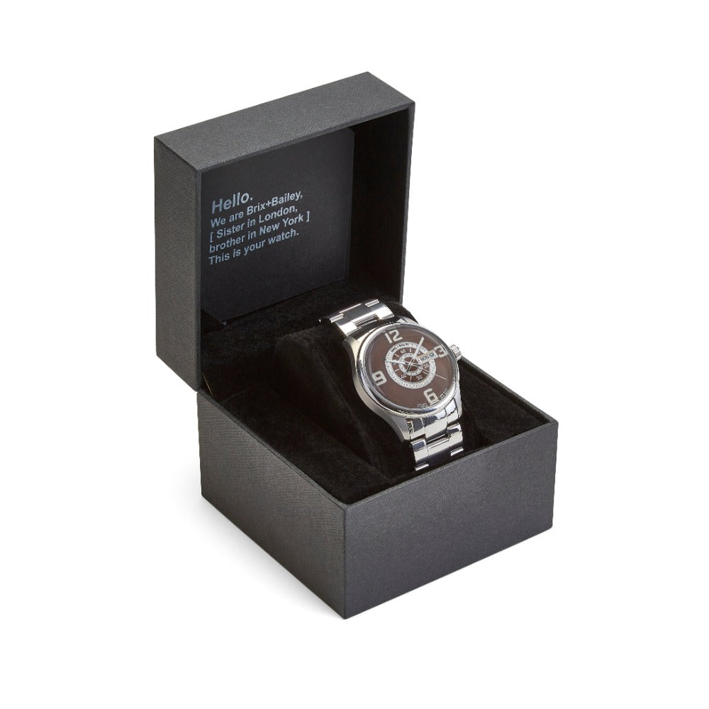 The Brix+Bailey Simmonds Watch Form 4 Mens Brown Chocolate Watch