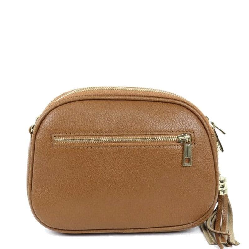 Camel Leather Crossbody Bag – Italian Crafted Elegance & Style by Sostter at brixbailey.com