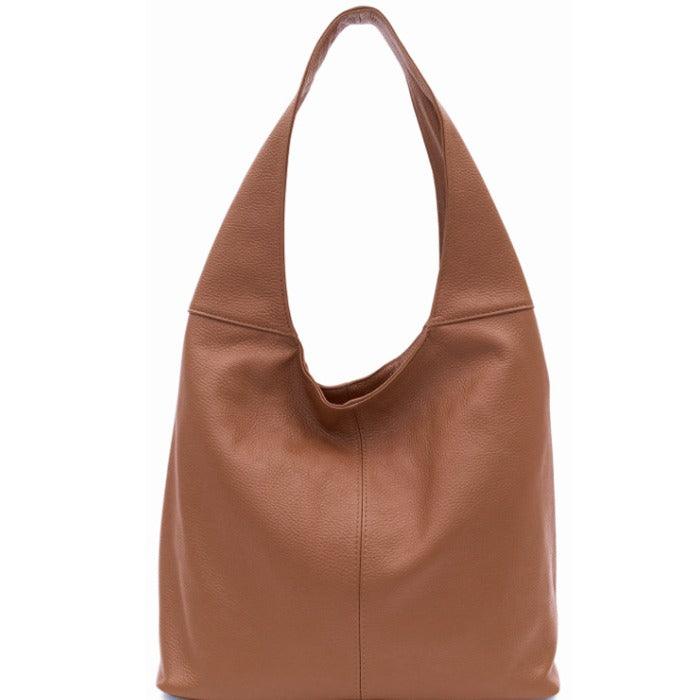 Luxurious Camel Leather Hobo Bag – Timeless & Secure by Sostter at brixbailey.com