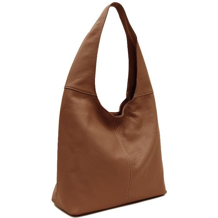 Camel Soft Pebbled Leather Hobo Bag – Elegant & Versatile by Sostter at brixbailey.com