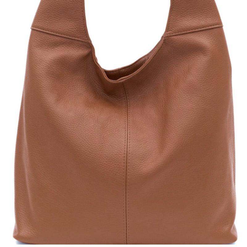 Camel Soft Pebbled Leather Hobo Bag – Elegant & Versatile by Sostter at brixbailey.com