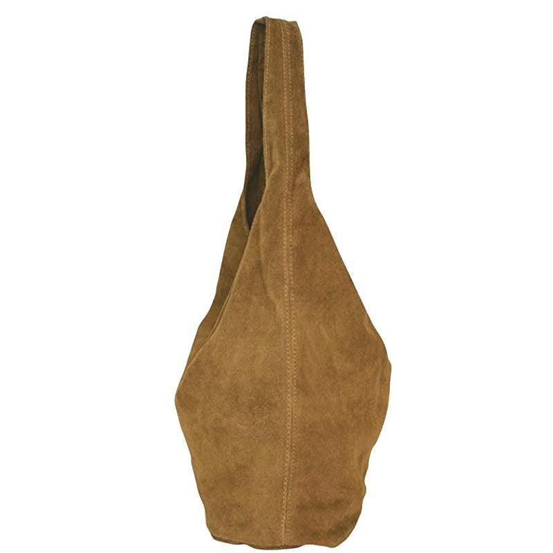 Italian Suede Leather Hobo Bag – Elegant & Spacious by Sostter at brixbailey.com