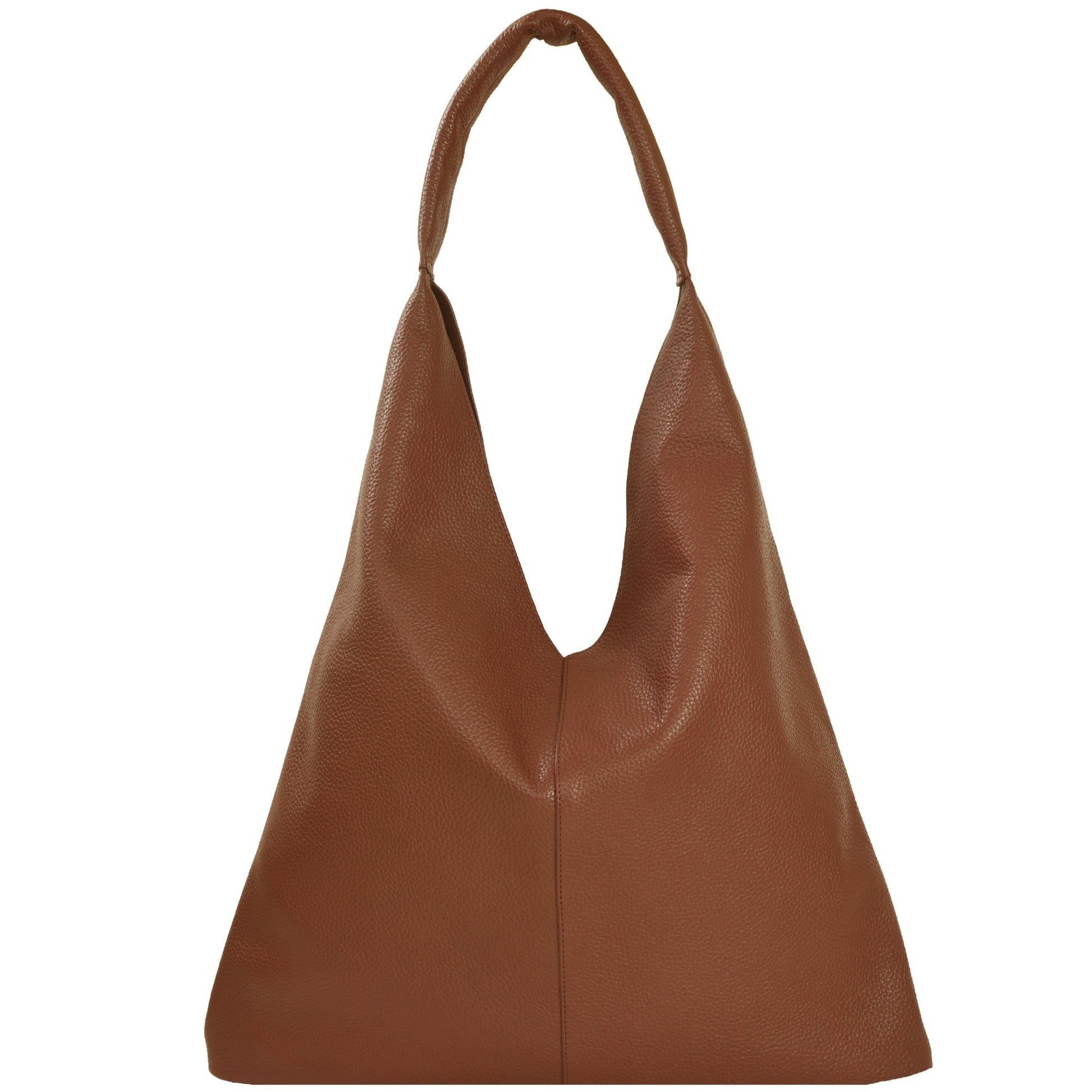 Camel Triangular leather tote bag brix and bailey ethical leather brand