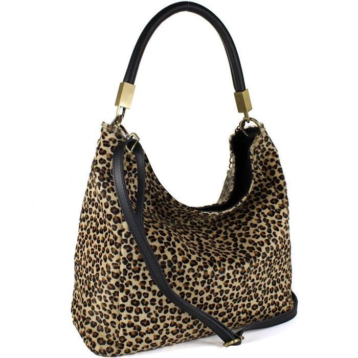 Cheetah Print Calf Hair Leather Tassel Grab Bag - Brix + Bailey