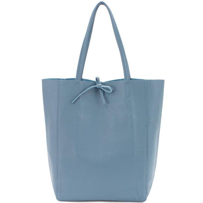 Cornflower Pebbled Leather Tote Shopper - Brix + Bailey