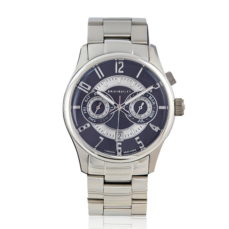 The Brix + Bailey Heyes Chronograph Automatic Watch Form 4 Mens Navy Wrist Watch Brix and Bailey