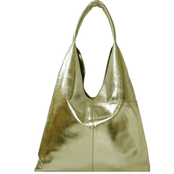 Gold Metallic Boho Ethical Sustainable Leather Bag Brix and Bailey