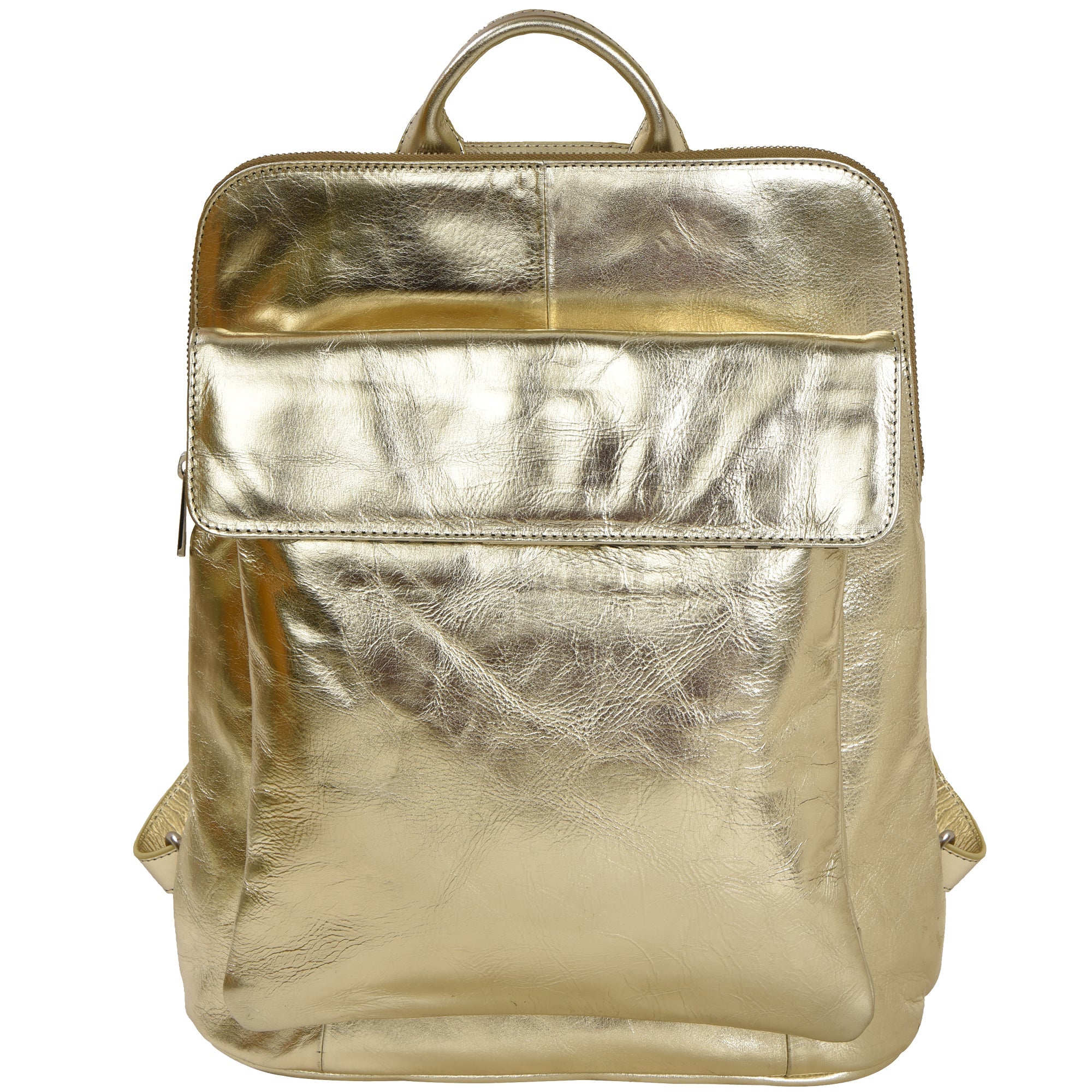 Gold & Ivory Stripe Leather Backpack – Ethically Made by Brix + Bailey ...