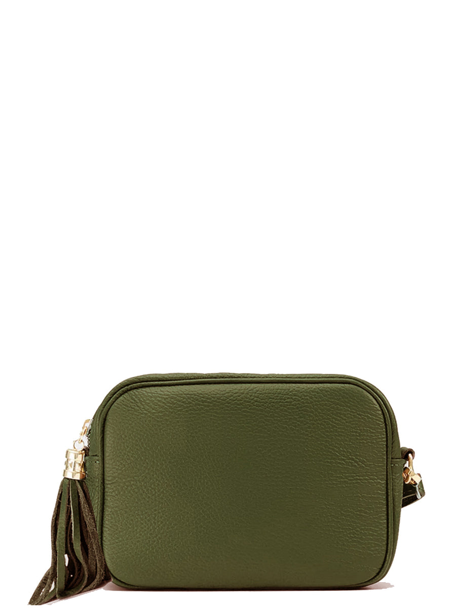 Olive Green Leather Crossbody Bag – Chic & Versatile by Sostter at brixbailey.com