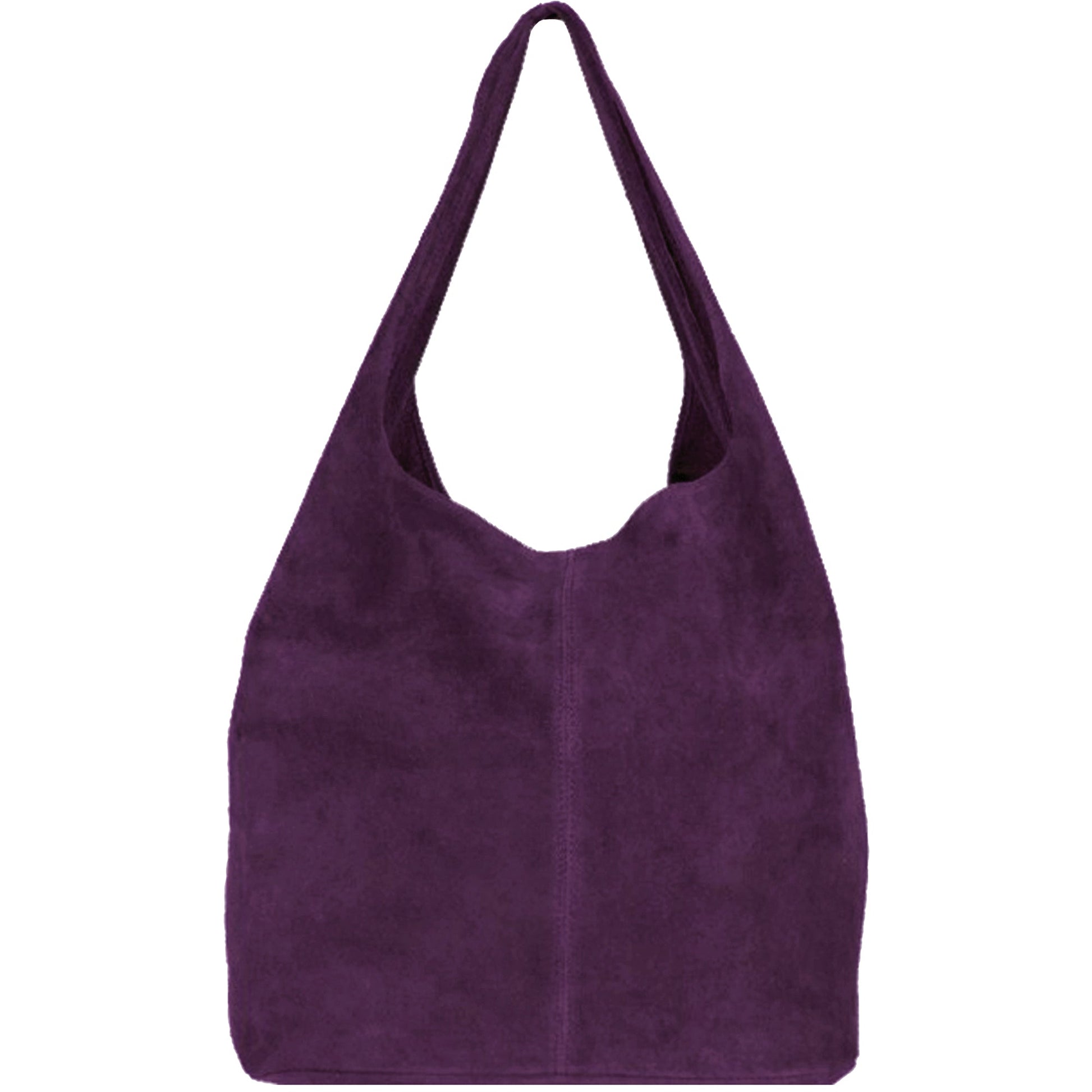Purple Suede Leather Hobo Boho Shoulder Bag Brix and Bailey Ethical Brand