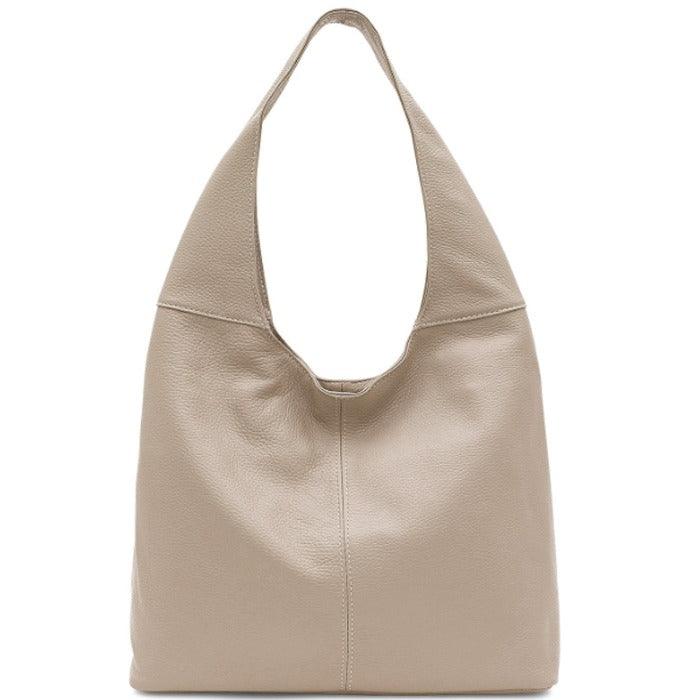 Ivory Soft Pebbled Leather Hobo Bag - Brix + Bailey