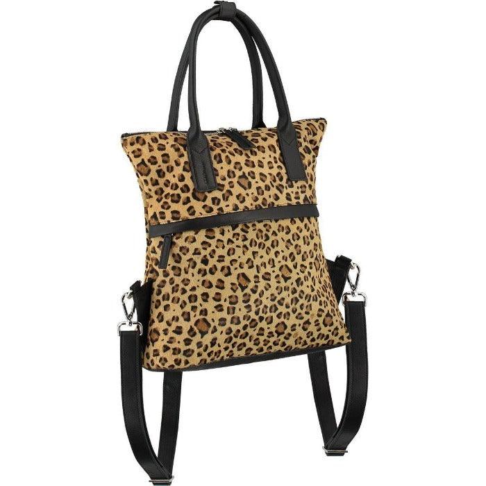 Leopard Print Cowhide Leather Backpack - Brix + Bailey