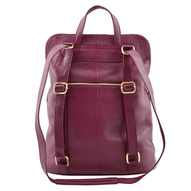 Maroon Pebbled Leather Backpack – Elegant & Versatile by Sostter at brixbailey.com