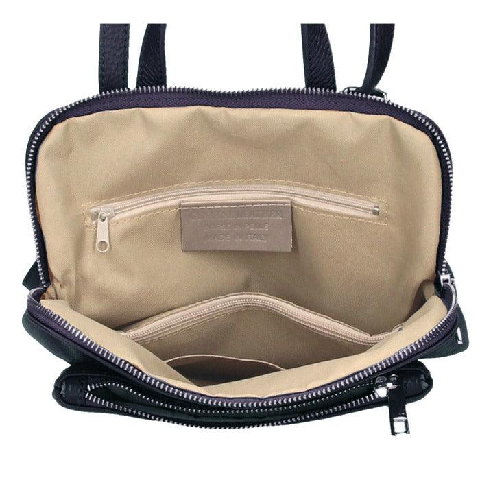 Soft Navy Pebbled Leather Backpack – Elegant & Versatile by Sostter at brixbailey.com