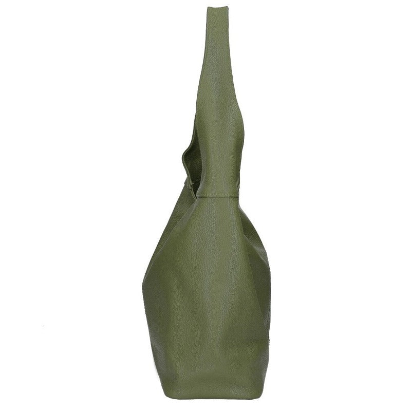 Olive Pebbled Leather Hobo Bag – Timeless & Versatile by Sostter at brixbailey.com