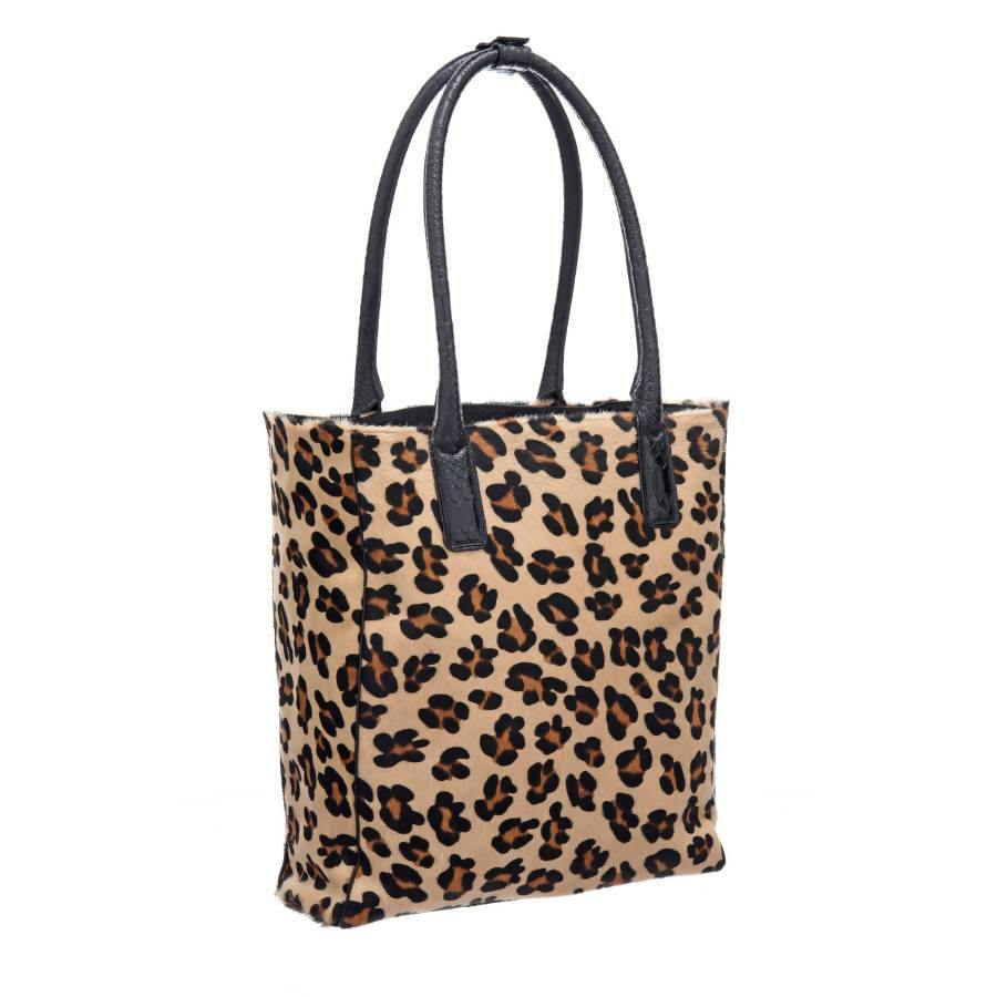 NEW Leopard Leather Day Tote Bag for Daily Style