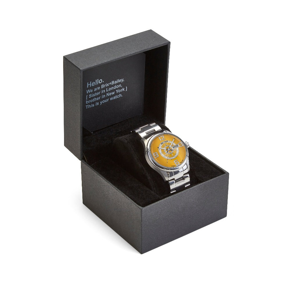 The Brix+Bailey Simmonds Watch Form 9 Yellow Mens Watch Gift